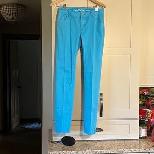 INC turquoise skinny leg pant, size 2